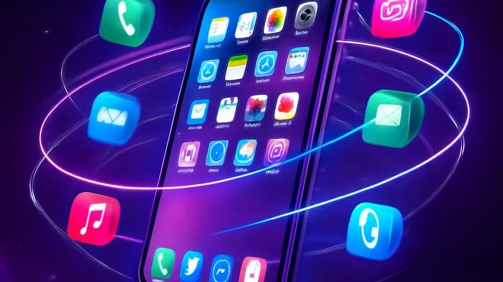 4666BDT COM Sleek smartphone floating in space